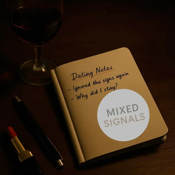 Mixed Signals Sticker – Funny Dating Sticker for Journals, Planners & Modern Dating Awareness - Sticksy Prints Australia