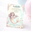 Personalised Mermaid Birthday Party Invitations Printed Kids Invite Under the Sea - Sticksy Prints Australia