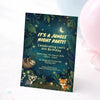 Personalised Jungle Night Birthday Invitations – Magical Forest Party Theme - Sticksy Prints Australia