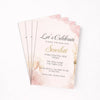 Personalised Hens Party Invitation | Modern Glam Blush & Gold | Printed 4×6 Invite - Sticksy Prints Australia
