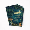 Personalised Jungle Night Birthday Invitations – Magical Forest Party Theme - Sticksy Prints Australia