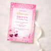 Personalised Pink Glam Birthday Party Invitations Printed Invites - Sticksy Prints Australia