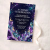 Personalised Cosmic Birthday Invitations | Galaxy Crystal Celestial Party Invite - Sticksy Prints Australia