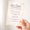 Personalised Hens Party Invitation | Champagne Toast Elegant Glam | Printed 4×6 Invite - Sticksy Prints Australia