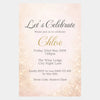 Personalised Hens Party Invitation | Champagne Sparkle Blush & Gold | Printed 4×6 Invite - Sticksy Prints Australia