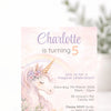 Boho Unicorn Birthday Invitations | Personalised Pastel Party Invites - Sticksy Prints Australia