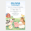 Personalised Farmyard Birthday Invitations | Farm Animal Party Invites - Sticksy Prints Australia