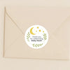 Moon & Stars Baby Shower Thank You Stickers – Personalised Celestial Favour Labels - Sticksy Prints Australia