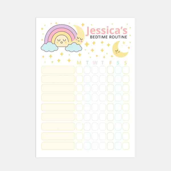 Morning & Bedtime Routine Charts for Kids (Editable) – Pastel Printable Set - Sticksy Prints Australia
