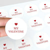 My Valentine Stickers – Classic Red Valentine Gift Seals - Sticksy Prints Australia