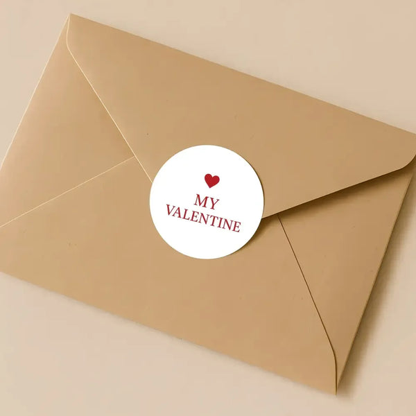 My Valentine Stickers – Classic Red Valentine Gift Seals - Sticksy Prints Australia