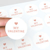 My Valentine Stickers – Minimal Valentine’s Day Heart Gift Seals