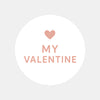 My Valentine Stickers – Minimal Valentine’s Day Heart Gift Seals