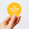 No Crunching Please Stickers | Bright Do Not Crush Parcel Labels for Small Businesses