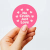 No Crush, Just Love Stickers | Cute Do Not Squash Parcel Labels for Small Businesses - Sticksy Prints Australia