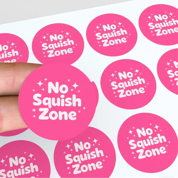 No Squish Zone Stickers | Pink Do Not Squash Parcel Labels for Small Businesses - Sticksy Prints Australia