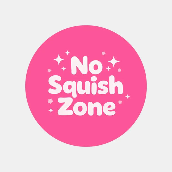 No Squish Zone Stickers | Pink Do Not Squash Parcel Labels for Small Businesses - Sticksy Prints Australia