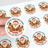 North Pole Delivery Stickers – Personalised Santa & Reindeer Label - Sticksy Prints Australia