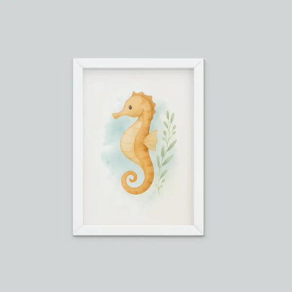 Ocean Nursery Wall Art Set – Whale Dolphin Octopus Seahorse & Turtle | PDF Printable Digital Download