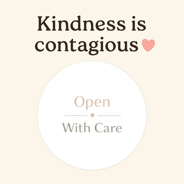 Open With Care Stickers | Neutral Packaging Labels for Small Business | Fragile Order Stickers Australia