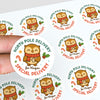 Owl Personalised Christmas Stickers – North Pole Delivery Label