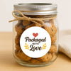 Packaged with Love Stickers For Small Business