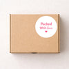 Packed With Love Stickers | Pink Thank You Packaging Labels for Small Business