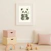 Panda Nursery Wall Art Print | Woodland Animal Watercolour | Digital Download