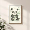 Panda Nursery Wall Art Print | Woodland Animal Watercolour | Digital Download