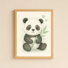 Panda Nursery Wall Art Print | Woodland Animal Watercolour | Digital Download