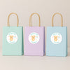 Pastel Bear Thank You Stickers – Custom Name Kids Birthday Party Favour Labels