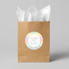 Pastel Brushstroke Thank You Stickers – Custom Name Kids Birthday Party Favour Labels - Sticksy Prints Australia