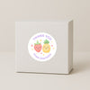 Pastel Fruit Thank You Stickers – Set of 4 Designs – Custom Name Kids Birthday Party Favour Labels