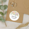 Pastel Garden Rose Wedding Thank You Stickers | Personalised Floral Favour Labels - Sticksy Prints Australia