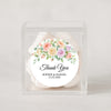 Pastel Garden Rose Wedding Thank You Stickers | Personalised Floral Favour Labels