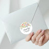 Pastel Garden Rose Wedding Thank You Stickers | Personalised Floral Favour Labels - Sticksy Prints Australia