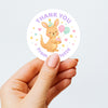 Pastel Kangaroo Thank You Stickers – Custom Name Kids Birthday Party Favour Labels