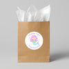 Pastel Mermaid Thank You Stickers – Custom Name Kids Birthday Party Favour Labels