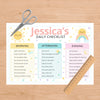 Pastel Rainbow Kids Daily Checklist – Editable Name & Tasks | Canva Template (A4 A3 & US Letter)