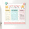 Pastel Rainbow Kids Daily Checklist – Editable Name & Tasks | Canva Template (A4, A3 & US Letter) - Sticksy Prints Australia