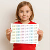 Pastel Rainbow Pencil Label Template – Editable Slim Name Labels (Canva Printable) - Sticksy Prints Australia