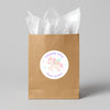 Pastel Unicorn Thank You Stickers – Custom Name Kids Birthday Party Favour Labels