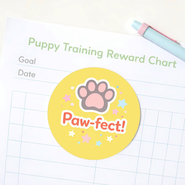 Paw-fect Pet Training Stickers | Paw Print Reward Stickers | Positive Reinforcement