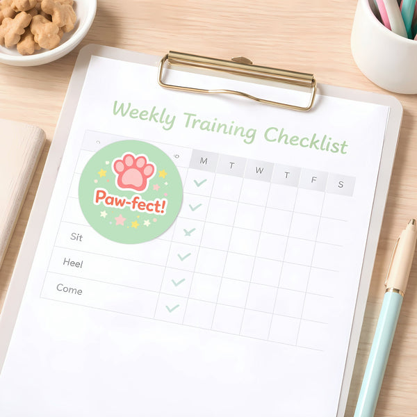 Paw-fect Pet Training Stickers | Paw Print Reward Stickers | Positive Reinforcement