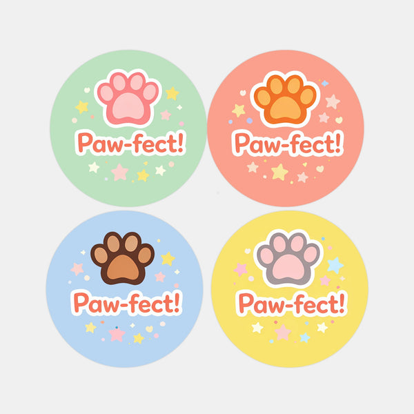 Paw-fect Pet Training Stickers | Paw Print Reward Stickers | Positive Reinforcement