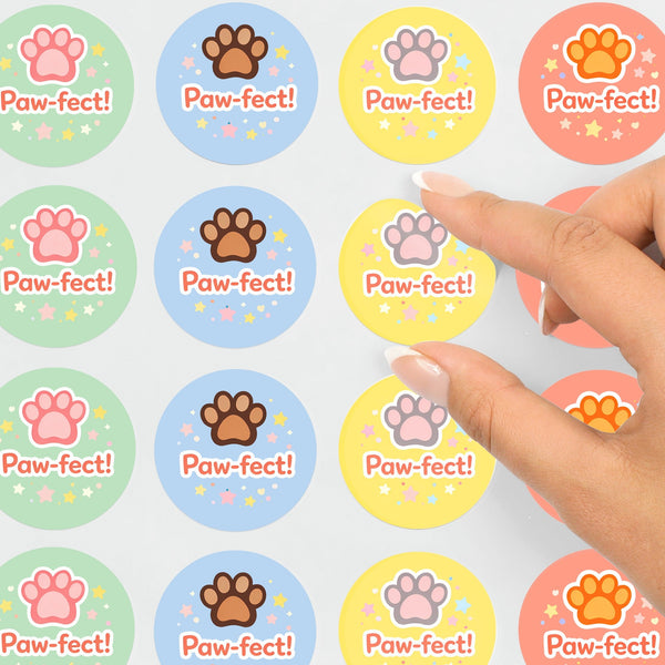 Paw-fect Pet Training Stickers | Paw Print Reward Stickers | Positive Reinforcement