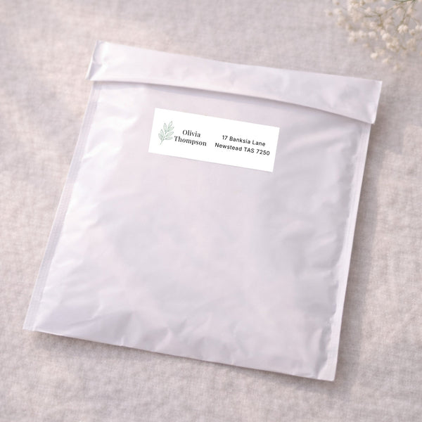 Personalised Address Labels 70×25mm | Botanical Custom Address Stickers