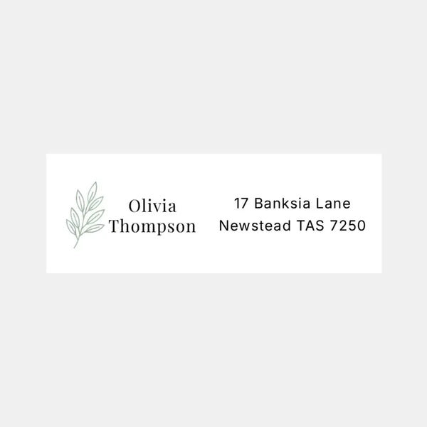 Personalised Address Labels 70×25mm | Botanical Custom Address Stickers - Sticksy Prints Australia