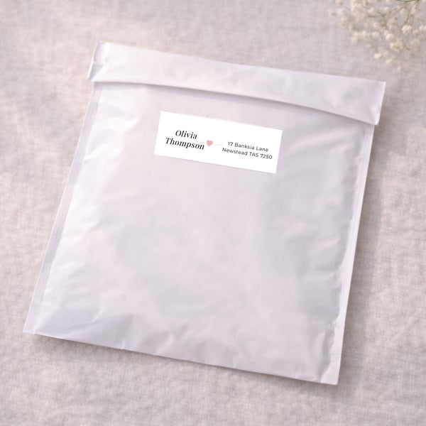 Personalised Address Labels 70×25mm | Custom Name & Address Stickers