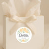 Personalised Apricot Rose Bridal Shower Stickers – Custom Name & Date Favour Labels – Peach Watercolour Floral Stickers